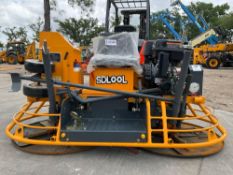UNUSED 2025 SDLOOL RIDE-ON POWER TROWEL MODEL 80R, GAS POWERED, APPROX 13 HP