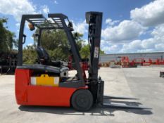 MITSUBISHI ELECTRIC FORKLIFT MODEL FB18PNT, APPROX. 3,500 LB CAP, 187