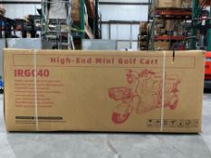 UNUSED IRGC40 3WHEEL MINI TRICYCLE GOLF CART, ELECTRIC, 3-SPEED ADJUSTABLE, LED SMART OPERATION S...