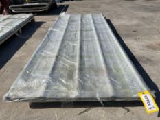 UNUSED SDLANCH GALVANIZED CORRUGATED 8FT L X 3FT W ROOF PANELS MODEL SDLGCSS, APPROX 50