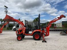KUBOTA SUB-COMPACT TRACTOR MODEL BX23S; WITH KUBOTA LA340 FRONT END LOADER MODEL & BT603 BACKHOE;
