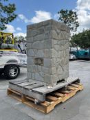 ( 1 ) STONE DRIVEWAY PILLAR, APPROX44in T x 31in W x 31in L