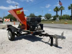 BEAR CAT WOOD CHIPPER MODEL CH4420; GAS POWERED, TRAILER MOUNTED, BRIGGS AND STRATTON MOTOR, BILL...