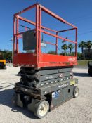 2017 SKYJACK SCISSOR LIFT MODEL SJIII 3219, ELECTRIC, APPROX MAX PLATFORM HEIGHT 19FT, LOW HRS