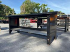 KC KIT CONTAINERS STEEL HEAVY DUTY WORK BENCH MODEL WB-90-243, APPROX 90in L x 26in W x 34in T
