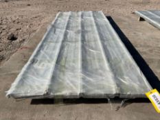 UNUSED SDLANCH GALVANIZED CORRUGATED 8FT L X 3FT W ROOF PANELS MODEL SDLGCSS, APPROX 50