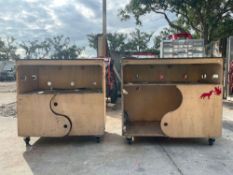 ( 2 ) ROLLING CABINETS, APPROX 40 x 24 x 37 EACH