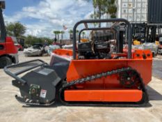 UNUSED 2026 SDLOOL REMOTE CONTROL CRAWLER LAWN MOWER MODEL LM1000Q, GAS POWERED, RUBBER TRACKS,
