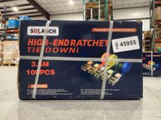 UNUSED 3.5 M HIGH END RATCHET TIE DOWNS, APPROX 100 PCS