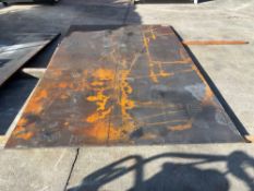 ( 1 ) STEEL PLATE; APPROX 95 IN X 60 IN X 1 IN