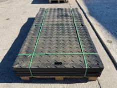 UNUSED SKLP POLYETHYLENE BOARD ROADBED PROTECTION PAD MODEL SK-LJB12, APPROX 12 PADS TOTAL