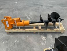 UNUSED CAT 303 EXCAVATOR AUGER WITH BRACKET REDUCER