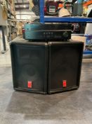 ( 2 ) FENDER 110-ELC SPEAKERS W/ YAMAHA RX-V385 5.1-CHANNEL 4K ULTRA HD AV RECEIVER W/ BLUETOOTH