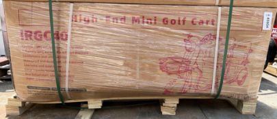 UNUSED IRGC40 3WHEEL MINI TRICYCLE GOLF CART, ELECTRIC, 3-SPEED ADJUSTABLE, LED SMART OPERATION S...