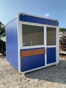 PORTABLE CONCESSION KIOSK STAND; LARGE AWNING SERVICE WINDOW; BUILT-IN EXTERIOR COUNTER; INTERIOR