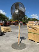 TPI INDUSTRIAL PEDESTAL FAN; HEAVY DUTY METAL CONSTRUCTION; APPROX 30 INCH FAN HEAD; 3 BLADE DESI...