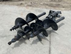 PALLET OF ( 3 ) UNUSED 2025 AUGER FOR MINI EXCAVATOR, APPROX ( 1 ) 8in & ( 2 ) 12in