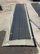UNUSED 12FT GALVALUME STEEL SIDING ROOFING, APPROX 50 SHEETS IN STACK, APPROX 12FT x 3FT