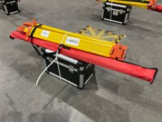 UNUSED SELF-LEVELING ROTARY LASER IN CARRYING CASE , OPERATING MANUAL MEASURING STICK & STAND INC...