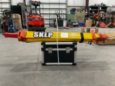 UNUSED SELF-LEVELING ROTARY LASER IN CARRYING CASE , OPERATING MANUAL MEASURING STICK & STAND INC...