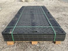 UNUSED SKLP POLYETHYLENE BOARD ROADBED PROTECTION PAD MODEL SK-LJB12, APPROX 12 PADS TOTAL