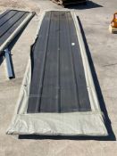 UNUSED 12FT GALVALUME STEEL SIDING ROOFING, APPROX 50 SHEETS IN STACK, APPROX 12FT x 3FT