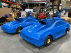 ( 2 ) ELECTRIC GO KARTS W/ ( 1 ) BATTERY CHARGER, RUNS & DRIVES