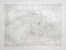 Pablo Picasso (1881-1973), 'Raphael et la Fornarina I', from the 347 series (1968), etching, No 15/5