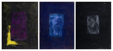 Emanuel Seitz (1973), series of 3 untitled works, 2011, acrylic on paper (+) 40 x 30 cm. (15 3/4 x 1