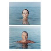 Albrecht Tubke (1971), two portraits from the series 'Heads', 2007, C-print, No 1/6 and 3/6 60 x 80