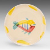 Pablo Picasso (1881-1973), an earthenware dish from the 'Service Poisson', Madoura edition, dia 23,5