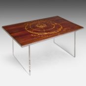 Panamarenko (1940-2019), antique wooden table top with the Panamarenko device 'Efil Nailati' ('Itali