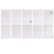 Panamarenko (1940-2019), 'PANAMARENKO'S NEGENTROOP', 1981, a series of 10 original mixed media works