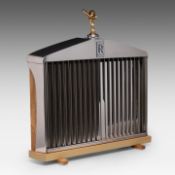 A 1967 Rolls-Royce Silver Shadow 'Chippendale' grille, mounted as a lamp 64 x 60 cm. (25.19 x 23.62