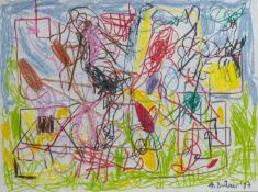Andre Butzer (1973), untitled, 2007, coloured crayon on cardboard 30.2 x 40.5 cm. (11.89 x 15.93 in.
