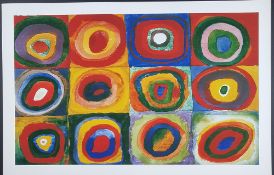 Wassily Kandinsky "Colour Study, Squares and Concentric Circles" Limited Edition. One of only 15 Pub