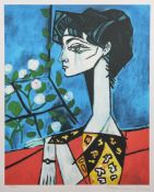 Pablo Picasso Limited Edition "Jacqueline Rogue with Flowers"