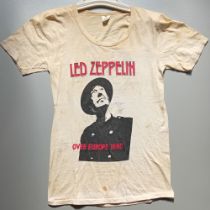 Led Zeppelin T Shirt Original Signature.