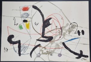 Joan Miro Original 1975 Colour Lithograph on Guarro Paper