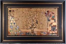 Gustav Klimt 22 Carat Gold Rare Limited Edition "Tree of Life" with Certification