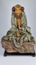 A Stunning Hand Made Porcelain "Damo Bodhidharma" Sculpture.