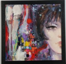 Giuliano Trombini, Original Oil on Canvas, “Dancers in the Club”