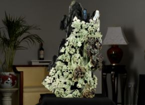 Jade Carving of a Temple Scene