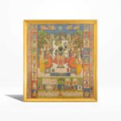 Devotional Pichwai with Swaroops Nathdwara, early 19th Century