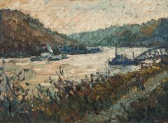 Hans Andreas: Wachau, Anlegestelle bei Spitz a.d. Donau