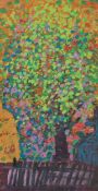 Leopold Birstinger: Baum mit Zaun