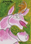 Corneille (C. W. Beverloo): o.T. (Mann und Ziege)