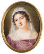 Domenico Bossi: Bildnis einer Dame mit Schleier