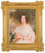 Alois von Anreiter: Bildnis einer jungen Frau mit Papagei