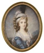 Marie-Gabrielle Capet: Bildnis einer Dame mit Federhut